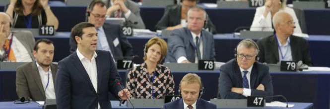 Il Primo ministro greco parla all’Europarlamento di Strasbourgo