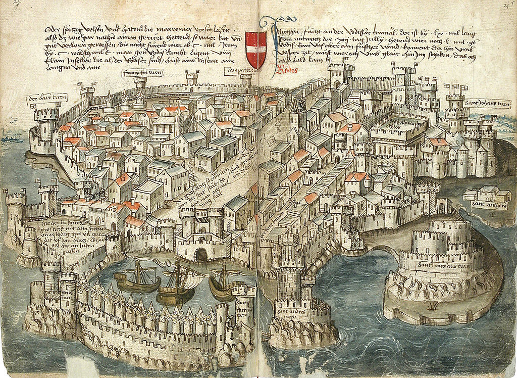 La città medievale di Rodi 1487