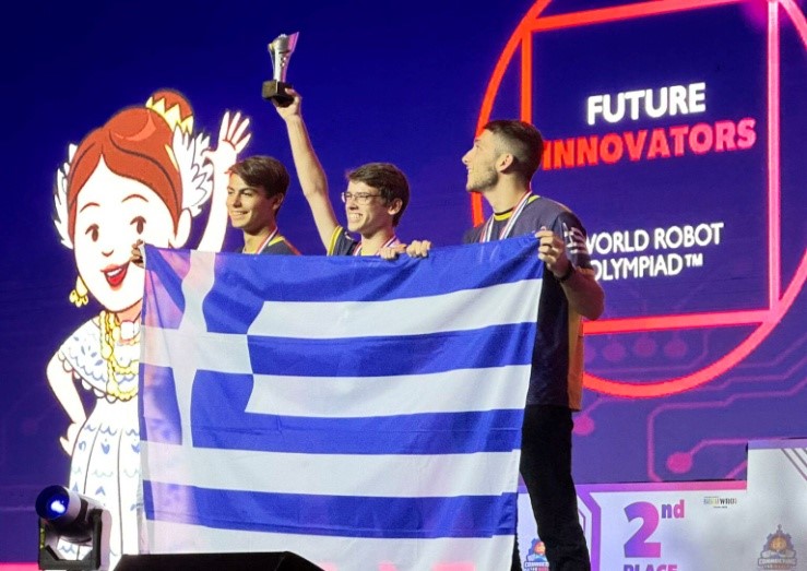 In evidenza¦Prima in Europa e quarta nel mondo la delegazione greca alle Olimpiadi mondiali di robotica 2023